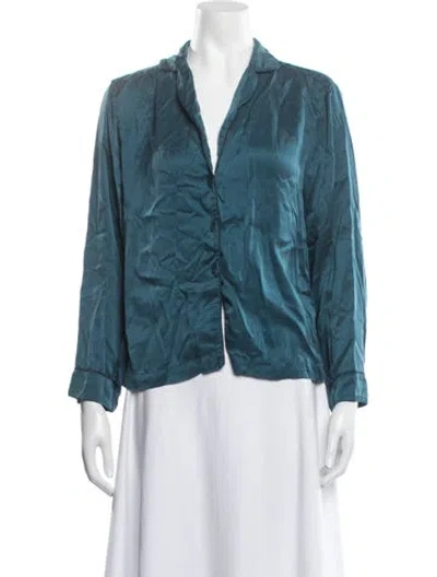 Pre-owned Lunya Silk Pajamas In Blue