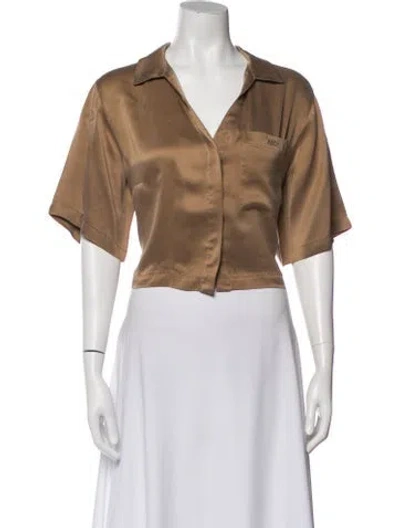 Pre-owned Lunya Silk Pajamas In Brown