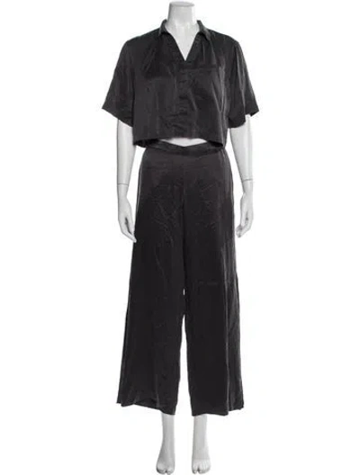 Pre-owned Lunya Silk Pajamas In Gray