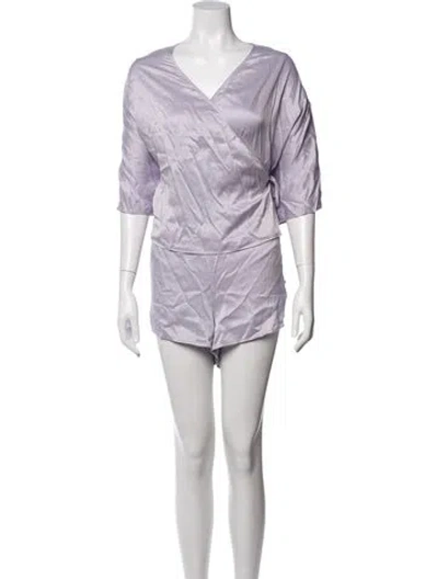Pre-owned Lunya Silk Pajamas In Grey