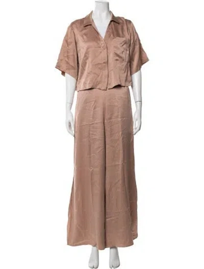 Pre-owned Lunya Silk Pajamas In Neutrals
