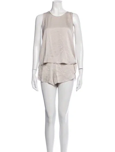 Pre-owned Lunya Silk Pajamas In Neutrals