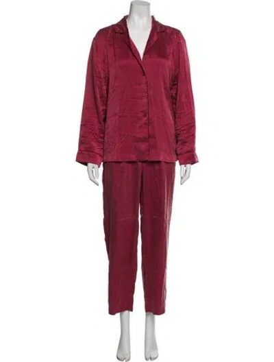 Pre-owned Lunya Silk Pajamas In Pink