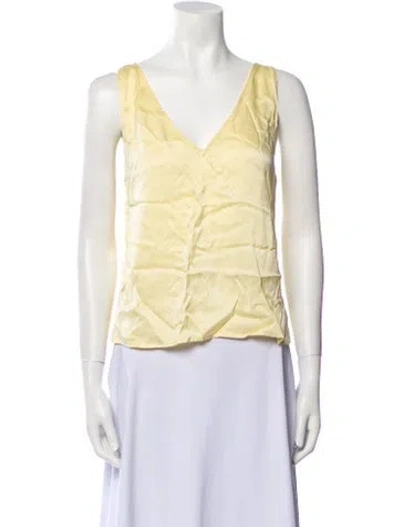 Pre-owned Lunya Silk Pajamas In Yellow