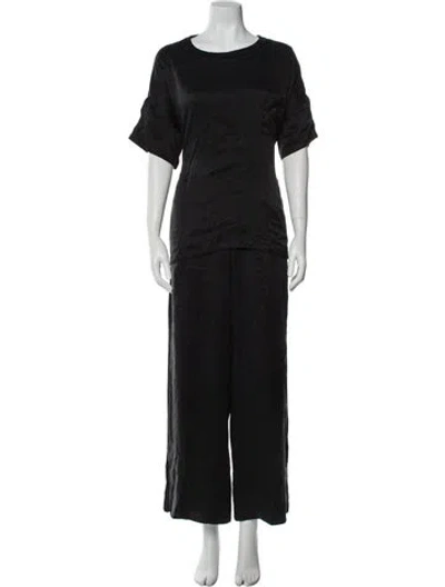 Pre-owned Lunya Silk Pant Set In Black