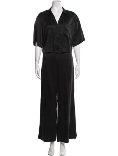 Pre-owned Lunya Silk Pant Set In Black