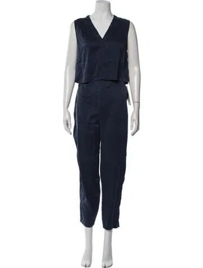 Pre-owned Lunya Silk Pant Set In Blue