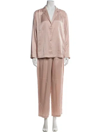 Pre-owned Lunya Silk Pant Set In Pink