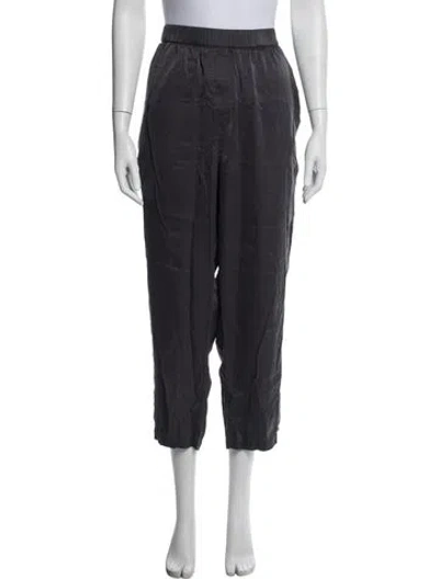 Pre-owned Lunya Silk Raw-edge Trim Pajamas In Gray