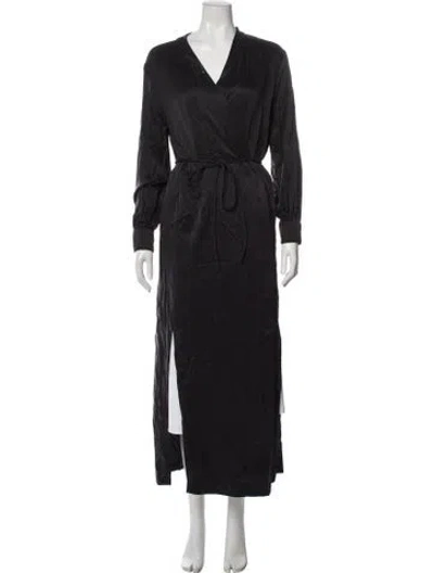 Pre-owned Lunya Silk Robe In Gray
