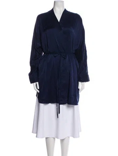 Pre-owned Lunya Silk Robe In Gray