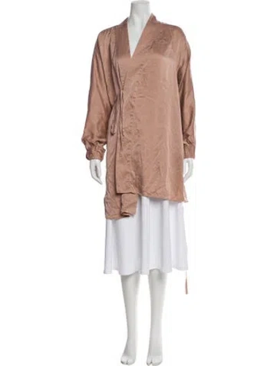 Pre-owned Lunya Silk Robe In Neutral