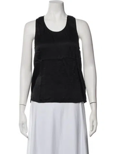 Pre-owned Lunya Silk Scoop Neck Top In Black