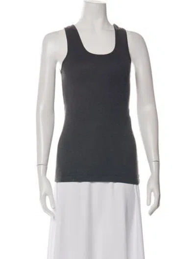 Pre-owned Lunya Silk Scoop Neck Top In Grey