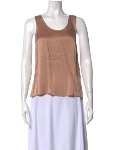 Pre-owned Lunya Silk Scoop Neck Top In Neutrals/pink