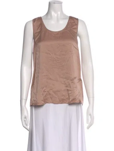 Pre-owned Lunya Silk Scoop Neck Top In Pink
