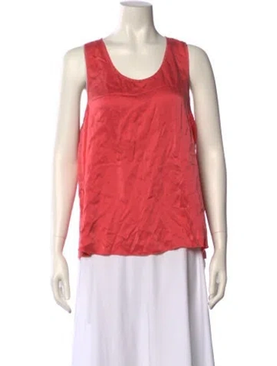 Pre-owned Lunya Silk Scoop Neck Top In Pink