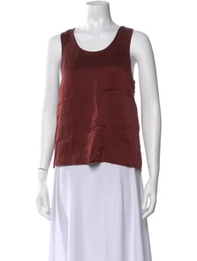 Pre-owned Lunya Silk Scoop Neck Top In Pink