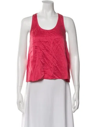 Pre-owned Lunya Silk Scoop Neck Top In Pink