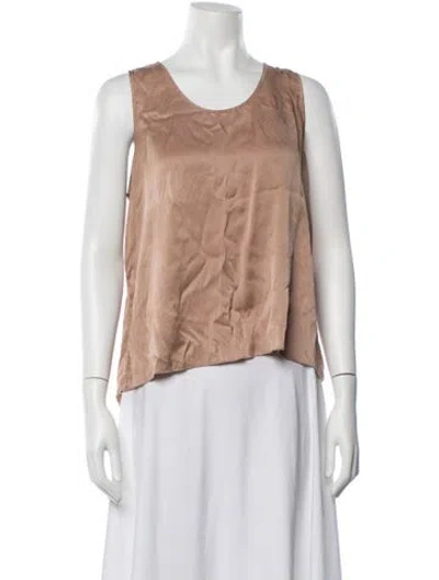 Pre-owned Lunya Silk Scoop Neck Top In Pink