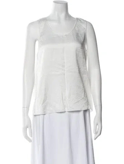 Pre-owned Lunya Silk Scoop Neck Top In Purple