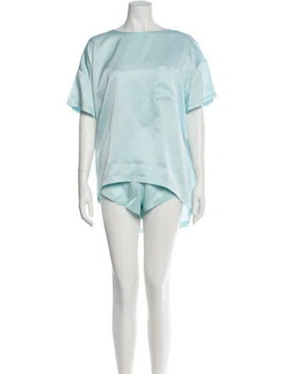 Pre-owned Lunya Silk Set In Blue