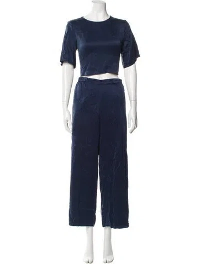 Pre-owned Lunya Silk Set In Blue