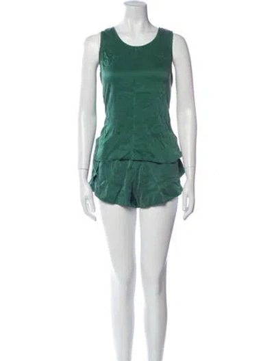 Pre-owned Lunya Silk Short Set In Black