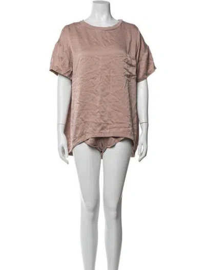 Pre-owned Lunya Silk Short Set In Black