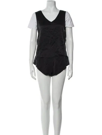 Pre-owned Lunya Silk Short Set In Blue