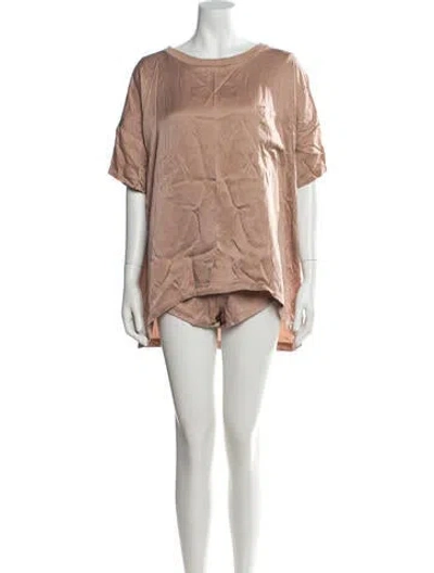 Pre-owned Lunya Silk Short Set In Neutral