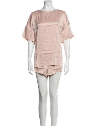 Pre-owned Lunya Silk Short Set In Neutrals