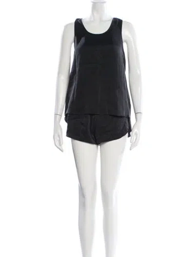 Pre-owned Lunya Silk Short Set In White