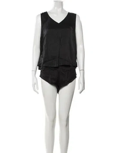 Pre-owned Lunya Silk Short Set In White