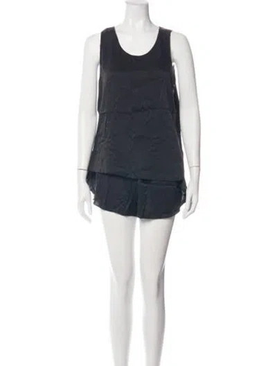 Pre-owned Lunya Silk Short Set In White