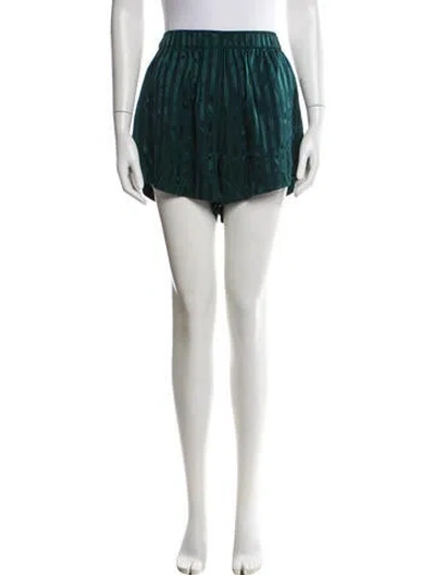 Pre-owned Lunya Silk Striped Short Set In Blue