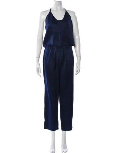 Pre-owned Lunya Silk Sweatpants In Blue