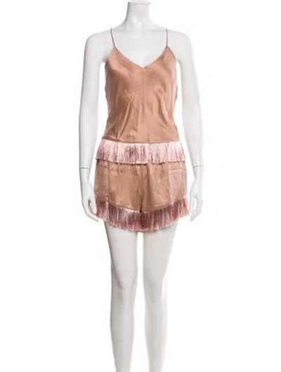 Pre-owned Lunya Silk Top In Multi