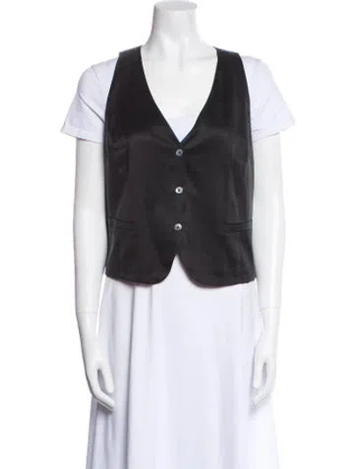 Pre-owned Lunya Silk Vest In Black