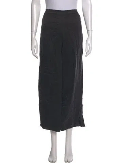 Pre-owned Lunya Silk Wide Leg Pants In Black
