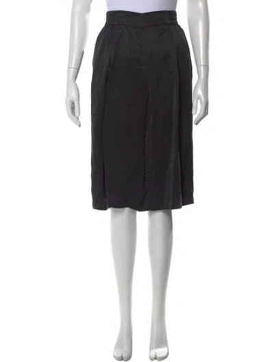 Pre-owned Lunya Silk Wide Leg Pants In Black