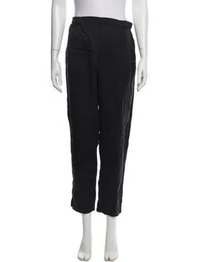 Pre-owned Lunya Silk Wide Leg Pants In Black