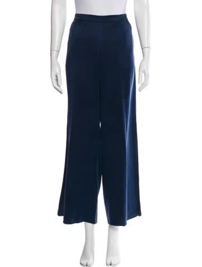 Pre-owned Lunya Silk Wide Leg Pants In Blue