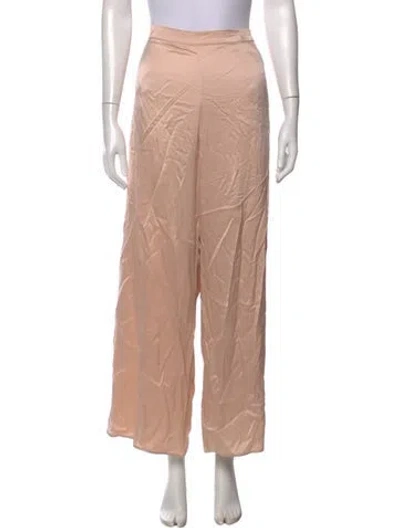 Pre-owned Lunya Silk Wide Leg Pants In Gold