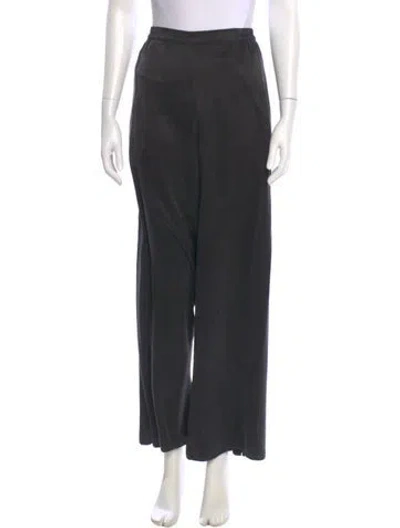 Pre-owned Lunya Silk Wide Leg Pants In Gray