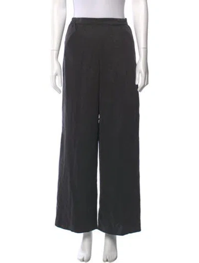 Pre-owned Lunya Silk Wide Leg Pants In Gray