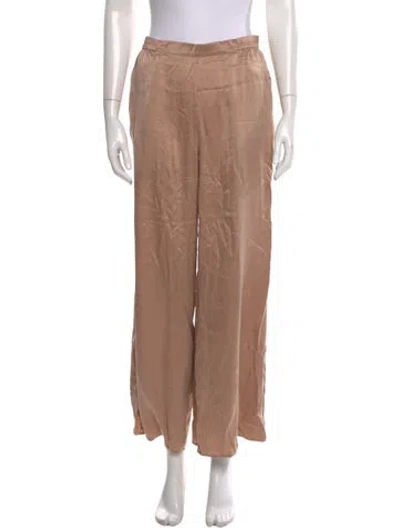 Pre-owned Lunya Silk Wide Leg Pants In Neutral