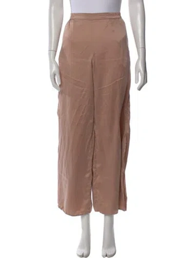 Pre-owned Lunya Silk Wide Leg Pants In Neutral