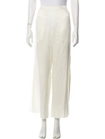 Pre-owned Lunya Silk Wide Leg Pants In Neutrals