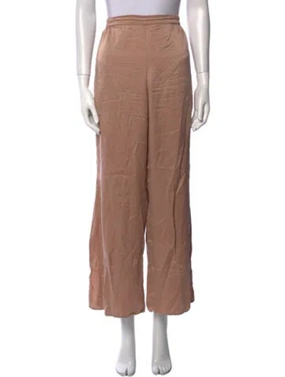Pre-owned Lunya Silk Wide Leg Pants In Pink